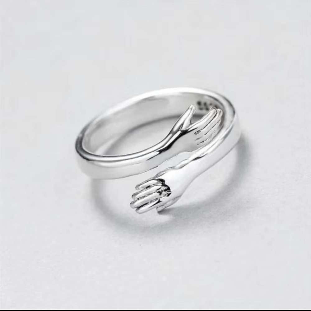 Silver Arm Hug Adjustable Ring